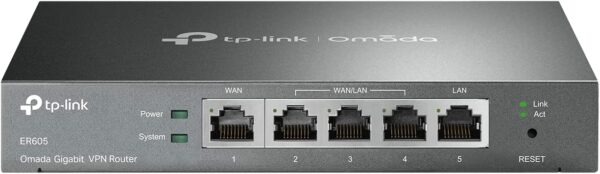 TP-Link ER605 | Multi-WAN Wired VPN Router | Up to 4 Gigabit WAN Ports | SPI Firewall SMB Router | Omada SDN Integrated | Load Balance | Lightning Protection | Limited Lifetime Protection