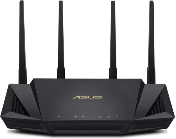 ASUS WiFi 6 Router (RT-AX3000) - Dual Band Gigabit Wireless Internet Router, Gaming & Streaming, AiMesh Compatible, Included Lifetime Internet Security, Parental Control, MU-MIMO, OFDMA