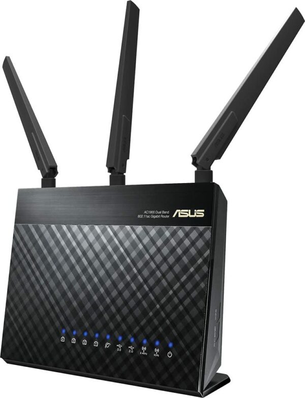 ASUS WiFi Router (RT-AC1900P) - Dual Band Gigabit Wireless Internet Router, 5 GB Ports, Gaming & Streaming, AiMesh Compatible, Free Lifetime Internet Security, Parental Control