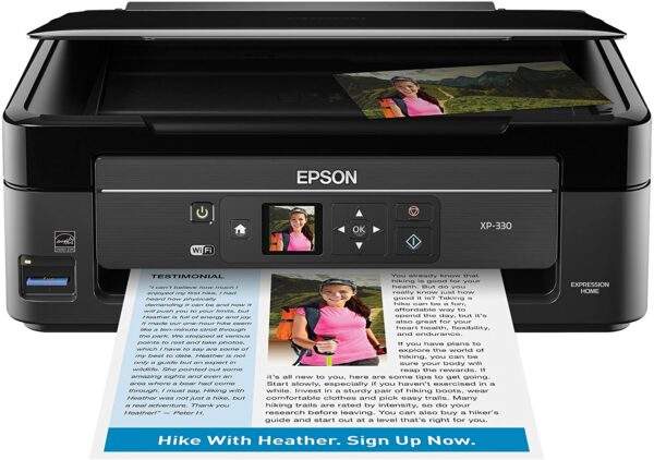 Epson Expression Home Xp-330 Wireless Color Photo Printer with Scanner and Copier