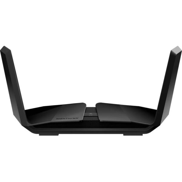 Netgear Nighthawk RAX120 IEEE 802.11ax Ethernet Wireless Router – 2.40 GHz ISM Band – 5 GHz UNII Band – 8 x Antenna(8 x Internal) – 768 MB/s Wireless Speed – 5 x Network Port – 1 x Broadband Port – USB – 5 Gigabit Ethernet – VPN Supported – Desktop