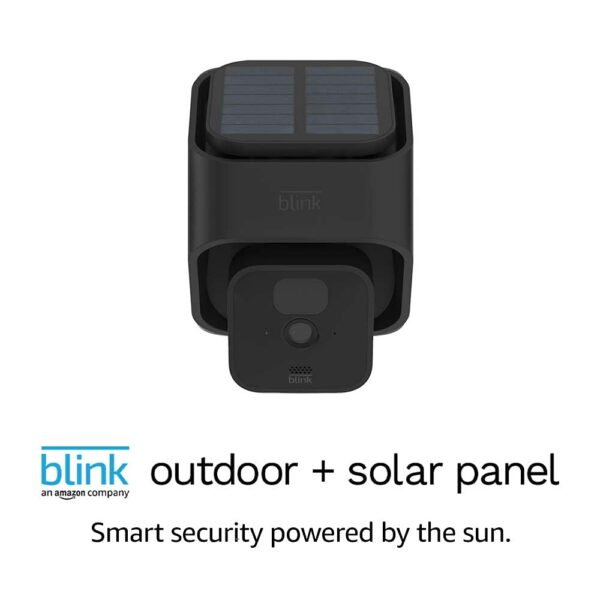Blink Outdoor + Solar Panel Charging Mount – wireless, HD smart security camera, solar-powered, motion detection – 1 Camera Kit