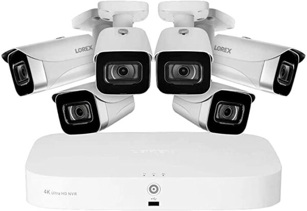 Lorex 4K Ultra HD 2TB Fusion 8-Channel Security Camera System with Six 4K Indoor/Outdoor Bullet Cameras