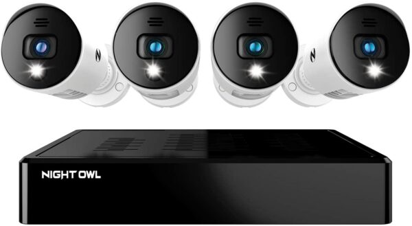 8 Channel 1080p Bluetooth DVR with 1TB Hard Drive and 6 Wired 1080p Spotlight Cameras