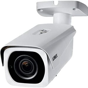 Lorex LNB8963B Indoor/Outdoor 4K Ultra HD Nocturnal IP PoE Network Camera, Varifocal Motorized, 4x Optical Zoom, 250ft IR Night Vision, CNV, IP67, Works with Select Lorex Recorder, White