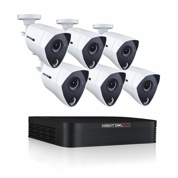 Night Owl 8 Channel 3MP Extreme HD Video Security DVR with 1 TB HDD and 6 x 3MP Wired Infrared Cameras
