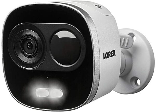 Lorex Weatherproof Indoor/Outdoor 4K Ultra HD Active Deterrence Security Camera, HD Camera w/Long Range Color Night Vision, 2- Way Talk, Motion Activated Lights, and Remote-Triggered Sirens
