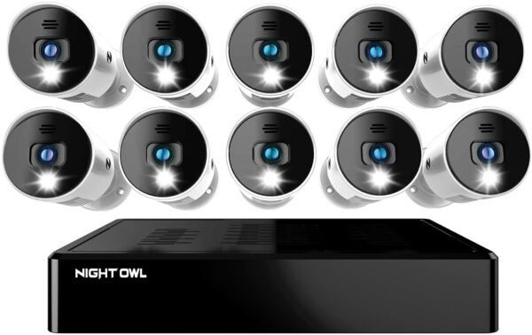 16 Channel 1080p Bluetooth DVR with 1TB Hard Drive and 14 Wired 1080p Spotlight Cameras with Audio Alerts and Sirens