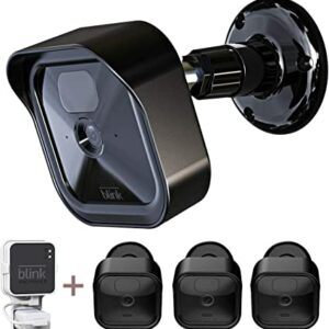 All-New Blink Outdoor Camera Housing and Mounting Bracket, 3 Pack Protective Cover and 360 Degree Adjustable Mount with Blink Sync Module Outlet Mount for Blink Camera Security System (Black)