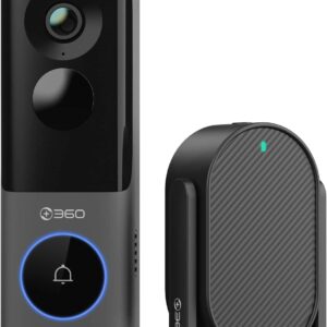Wireless Video Doorbell, 5MP UltraHD Doorbell Camera with Chime, Enhanced (2.4/5 GHz) WiFi, 180-Day Battery Life, Free 8GB Local Storage, Human Face Detection, IP66 Waterproof, Compatible with Alexa