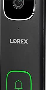 Lorex 2K WiFi 32GB Black Video Doorbell [Requires existing 16-24VAC doorbell Wiring]
