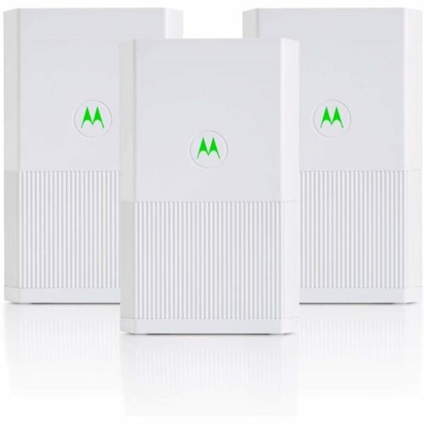 Motorola MH7023 Whole Home Mesh WiFi System, Router + 2 Satellites (3-Pack), Up to 9,000 sq. ft., Router plus 2 Satellites for Extended WiFi
