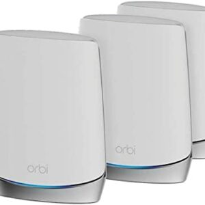 NETGEAR Orbi RBK753S High-Performance Whole Home Mesh WiFi System 3-Pack Includes 1 Router & 2 Satellites White