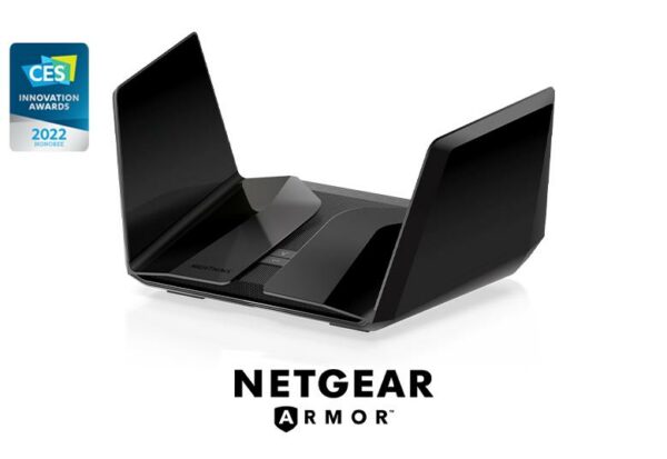 Nighthawk® Tri-Band WiFi 6E Router (up to 10.8Gbps) with new 6GHz band & NETGEAR Armor™