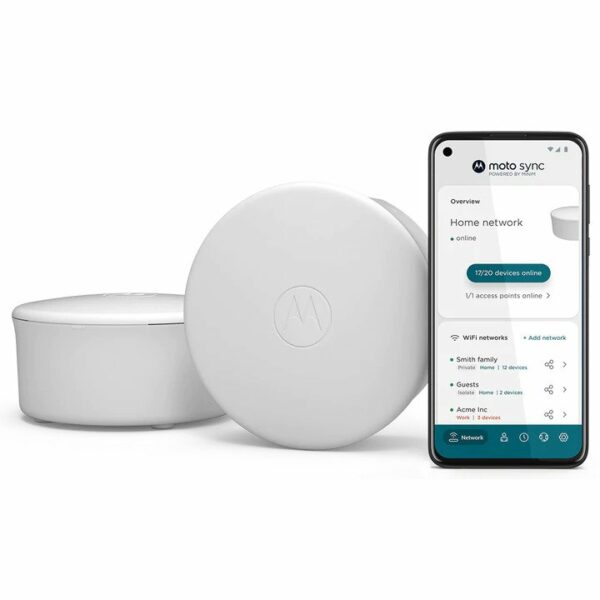 Motorola WiFi 6 Mesh System, 1.8 Gbps speed | mh7600 | 2-Pack covers 3,500 sqft (mh7602)