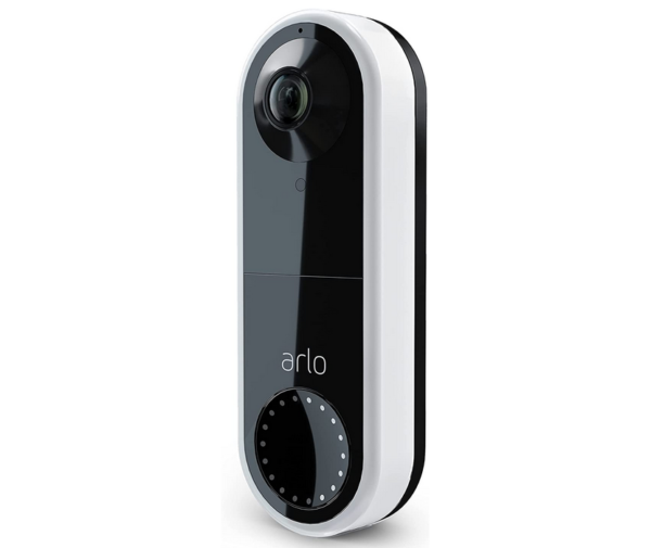 Arlo Essential Wired Video Doorbell - HD Video, 180° View, Night Vision, 2 Way Audio, Direct to Wi-Fi No Hub Needed, Easy Installation (existing doorbell wiring required), White - AVD1001
