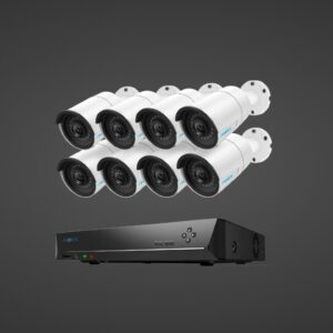 Reolink RLK16-410B8 Plug-and-Play 16-Channel PoE NVR Security Camera System! 3TB HDD Built in for 24/7 Recording in 5MP/4MP