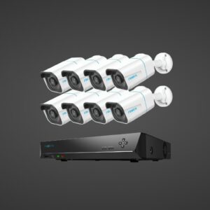 Reolink RLK16-810B8-A 4K 8MP Person/Vehicle Detection PoE Security Camera System with 3TB HDD & 16-Channel NVR for 24/7 Recording