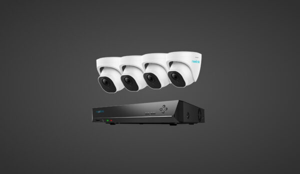 Reolink RLK8-520D4 5MP Super HD Video Surveillance System for Outdoor or Indoor Use; with 2TB HDD 8-Channel NVR and 4 Dome PoE IP Camera