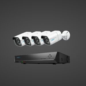 Reolink RLK8-800B4 4K Ultra HD! Stay Protected 24/7 with Four Person/Vehicle Detection PoE IP Cameras, 2TB HDD and 8-Channel NVR