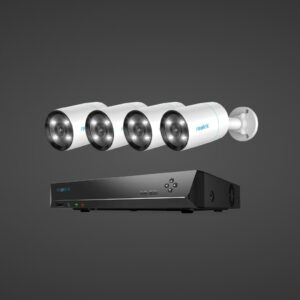 Reolink RLK8-812B4-A 4K 8MP Person/Vehicle Detection PoE Security Camera System with 2TB HDD & 8-Channel NVR for 24/7 Recording