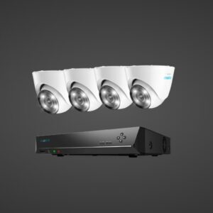 Reolink RLK8-824D4-A 4K UHD 8-Channel PoE Security Camera System with Person/Vehicle Detection and Color Night Vision.